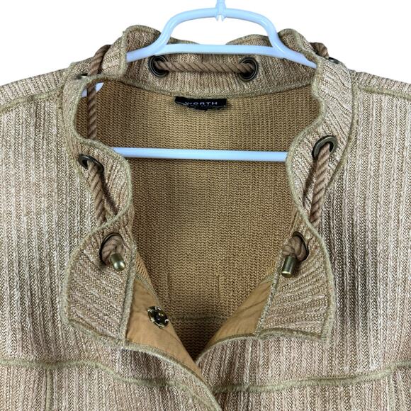 Women's Worth New York Brown Snap Front Pockets Business Casual Vest sz Medium - Picture 3 of 11